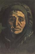 Head of a Peasant Woman with Dard Cap (nn014) Vincent Van Gogh